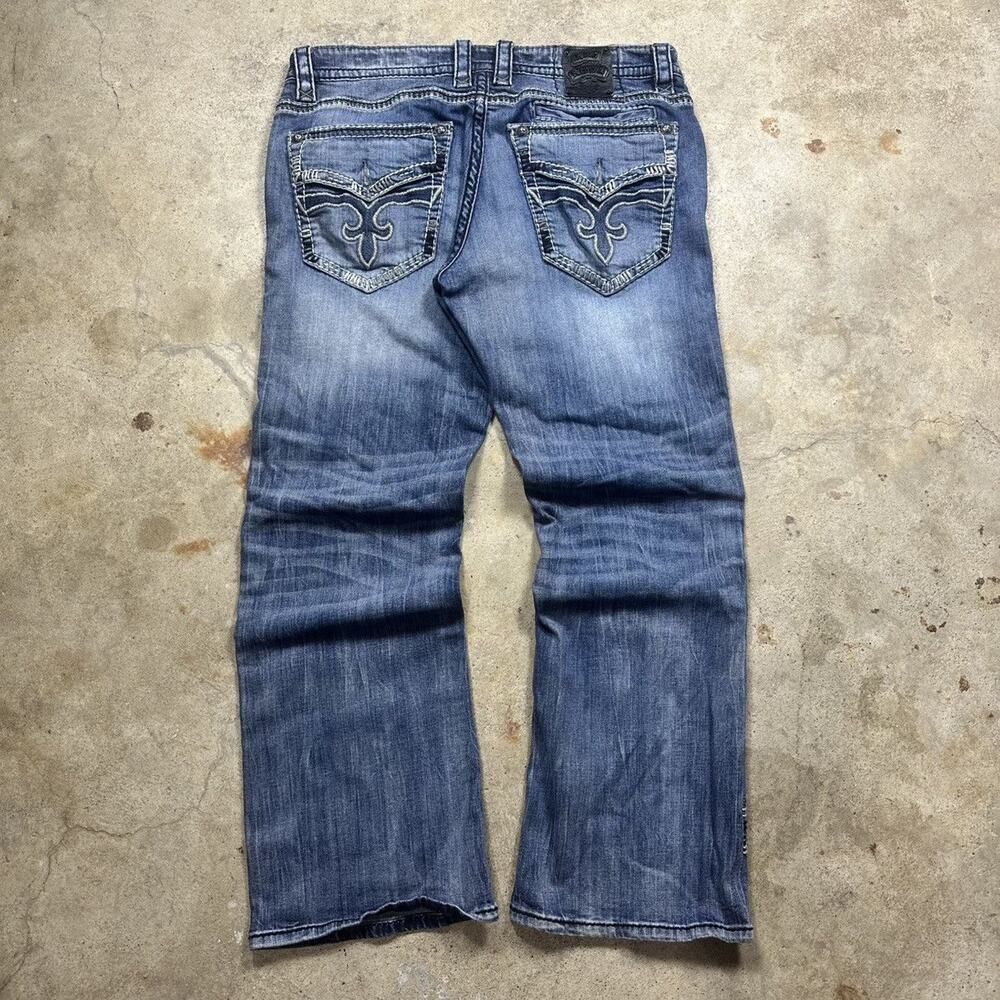 VTG Y2K Rock Revival Ewald Bootcut Denim Jeans Size 38x32